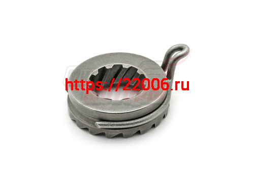 Храповик кикстартера с поводком(прав.часть)157FMI(125сс),162FMJ(150сс),163FML-2(200cc),167FMM(250cc)(под вал с косыми шлицами,18 зубцов,10 шлицов) Храповик кикстартера с поводком(прав.часть)157FMI(125сс),162FMJ(150сс),163FML-2(200cc),167FMM(250cc)(под вал с косыми шлицами,18 зубцов,10 шлицов)