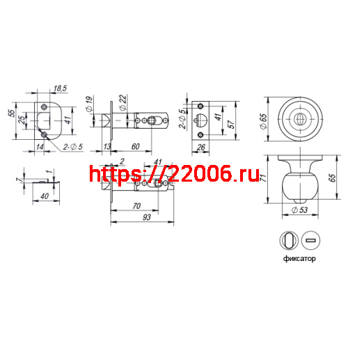 Ручка Punto (Пунто) защелка DK672 AB-BK (6072 AB-B) (фик.) бронза фото 3 Ручка Punto (Пунто) защелка DK672 AB-BK (6072 AB-B) (фик.) бронза фото 3
