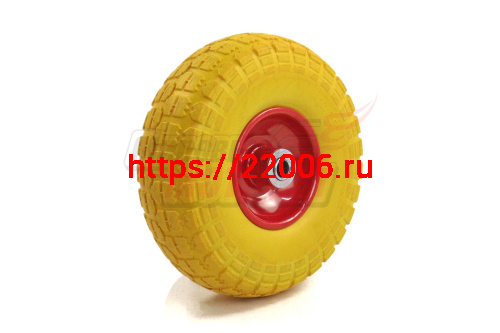 Колесо ПЕНА тачки садовой 4" 3,50/4" (W10) (под ось 16мм) Колесо ПЕНА тачки садовой 4" 3,50/4" (W10) (под ось 16мм)
