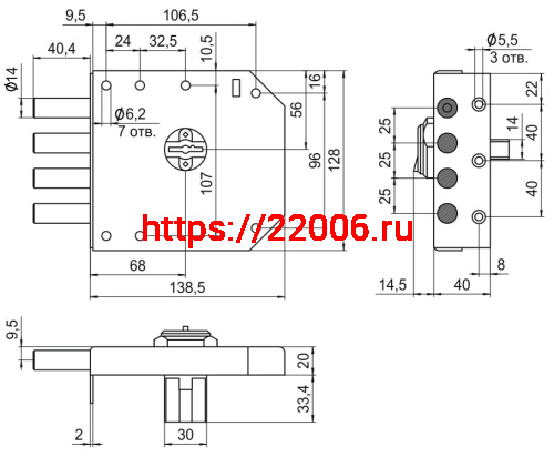 Замок Elbor (Эльбор) накладной сувальдный RеХ.2.14, 5 кл. фото 2 Замок Elbor (Эльбор) накладной сувальдный RеХ.2.14, 5 кл. фото 2