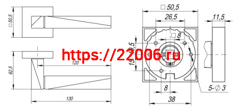 Ручка Fuaro (Фуаро) раздельная K.DM51.DIAMOND (DIAMOND DM) CF-17 кофе фото 2 Ручка Fuaro (Фуаро) раздельная K.DM51.DIAMOND (DIAMOND DM) CF-17 кофе фото 2