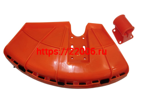 Кожух защитный лески/ножа мотокосы GBC-026/033/043/052 с кронштейном для крепления к триммеру фото 2