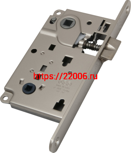 B01013.50.06 AGB (АГБ) Защелка врезная WC защёлка вверху (никель) B01013.50.06 AGB (АГБ) Защелка врезная WC защёлка вверху (никель)