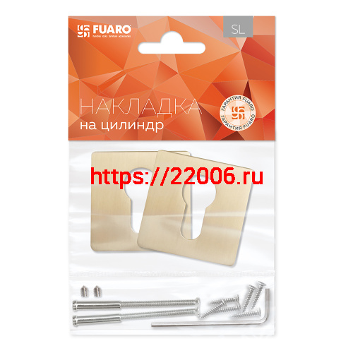 Накладка Fuaro (Фуаро) под цилиндр ET.K.SL52 (ET SL) SSG-39 сатинированное золото фото 2 Накладка Fuaro (Фуаро) под цилиндр ET.K.SL52 (ET SL) SSG-39 сатинированное золото фото 2