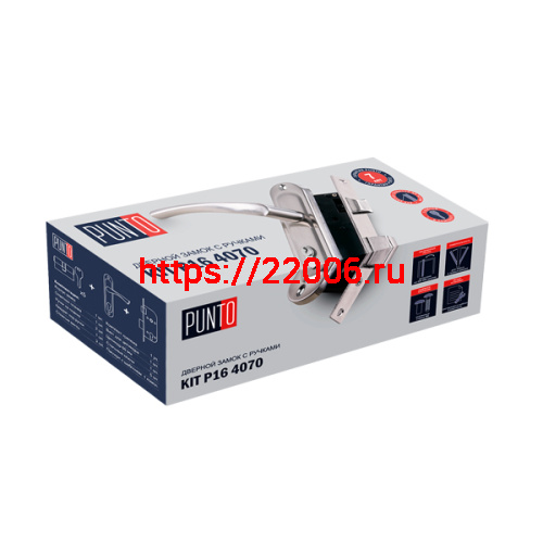 Замок Punto (Пунто) цилиндровый в комплекте с ручкой LOCKSET16.CRONA.4070-1 (KIT P16 4070 CRONA) SN мат.никель фото 2 Замок Punto (Пунто) цилиндровый в комплекте с ручкой LOCKSET16.CRONA.4070-1 (KIT P16 4070 CRONA) SN мат.никель фото 2