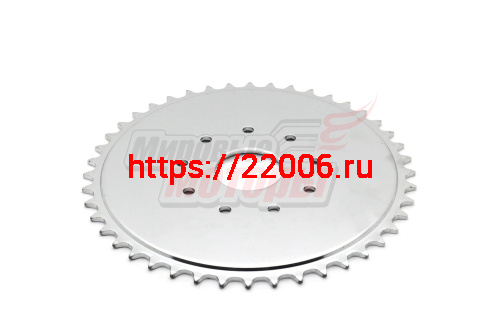 Звезда ведомая 44z F50,F80,NR50,NR80,T100,72(8P) (9 отверстий) ХРОМ Звезда ведомая 44z F50,F80,NR50,NR80,T100,72(8P) (9 отверстий) ХРОМ