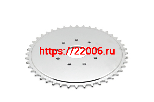 Звезда ведомая 44z F50,F80,NR50,NR80,T100,72(8P) (9 отверстий) ХРОМ фото 2 Звезда ведомая 44z F50,F80,NR50,NR80,T100,72(8P) (9 отверстий) ХРОМ фото 2