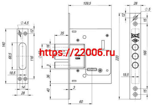 Замок Kale kilit (Кале килит) врезной сувальдный 257/L, 5 кл. фото 3 Замок Kale kilit (Кале килит) врезной сувальдный 257/L, 5 кл. фото 3