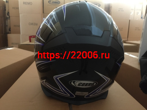 Шлем интеграл COBRA JK313, черный с красным(2), черный/синий (9), размеры S фото 5