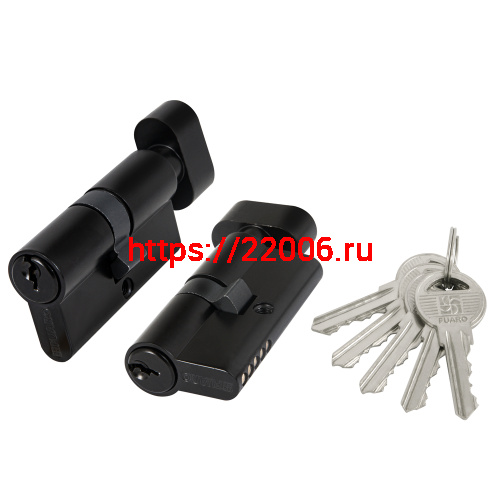 Цилиндровый Fuaro (Фуаро) механизм (100 ZM/70) 1000ZMKnob70(30+10+30) BL черный, 5 кл. с вертушкой Цилиндровый Fuaro (Фуаро) механизм (100 ZM/70) 1000ZMKnob70(30+10+30) BL черный, 5 кл. с вертушкой
