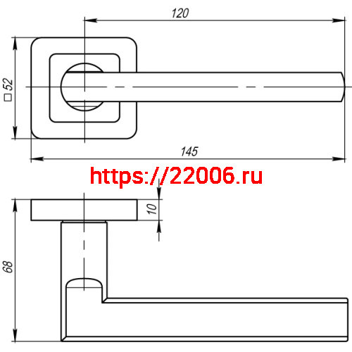 Ручка Punto (Пунто) раздельная K.QR52.PLUTON (PLUTON QR) GR/CP-23 графит/хром фото 2 Ручка Punto (Пунто) раздельная K.QR52.PLUTON (PLUTON QR) GR/CP-23 графит/хром фото 2