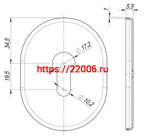 Накладка Fuaro (Фуаро) на цилиндр ESC.C.SF/OV.473 (ESC 473) СР хром фото 3 Накладка Fuaro (Фуаро) на цилиндр ESC.C.SF/OV.473 (ESC 473) СР хром фото 3