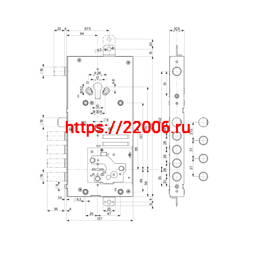 Замок Mottura (Моттура) врезной двухсистемный 54.J919M-S MyKey (левый), перекод. с торца, кл. 60 мм, без накл. фото 3 Замок Mottura (Моттура) врезной двухсистемный 54.J919M-S MyKey (левый), перекод. с торца, кл. 60 мм, без накл. фото 3