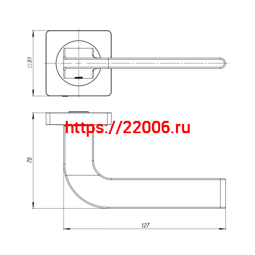 Ручка Ajax (Аякс) раздельная K.JK51.SPLINE (SPLINE JK) CP-8 хром фото 2 Ручка Ajax (Аякс) раздельная K.JK51.SPLINE (SPLINE JK) CP-8 хром фото 2