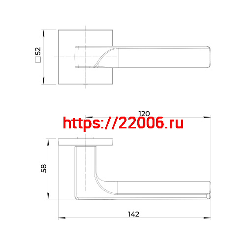 Ручка Ajax (Аякс) раздельная K.JS51.ALETTO BL-24 черный фото 3 Ручка Ajax (Аякс) раздельная K.JS51.ALETTO BL-24 черный фото 3