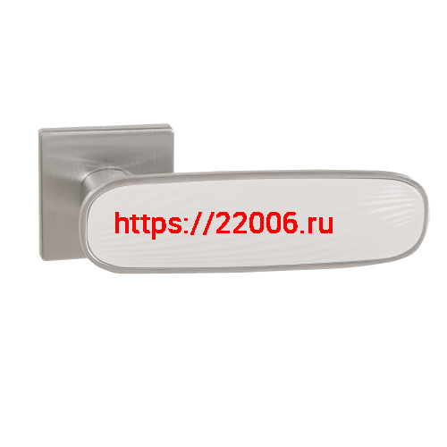 Ручка Punto (Пунто) раздельная K.EST.Q52.SHADE SSC/WH-16 сатинированный хром/белый Ручка Punto (Пунто) раздельная K.EST.Q52.SHADE SSC/WH-16 сатинированный хром/белый