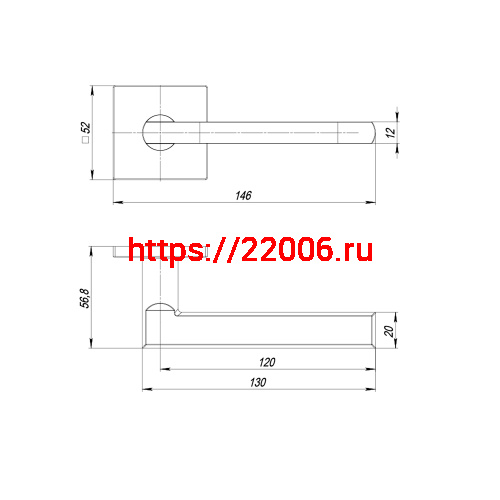 Ручка Punto (Пунто) раздельная K.ARC.Q52.PLUTON SN-3 матовый никель фото 2 Ручка Punto (Пунто) раздельная K.ARC.Q52.PLUTON SN-3 матовый никель фото 2