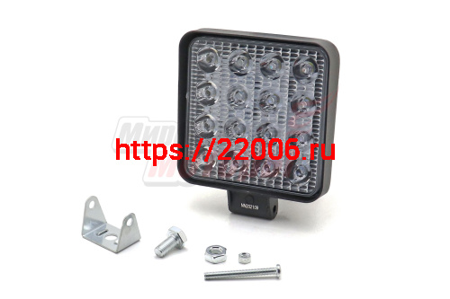 Фара светодиодная 48W 16 диодов SMD, 25мм квадрат. мет. корпус, дальний свет (Spot) Фара светодиодная 48W 16 диодов SMD, 25мм квадрат. мет. корпус, дальний свет (Spot)