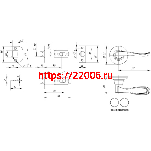 Ручка Punto (Пунто) защелка DK630 AC-PS (6030 AC-P) (без фик.) медь фото 3 Ручка Punto (Пунто) защелка DK630 AC-PS (6030 AC-P) (без фик.) медь фото 3
