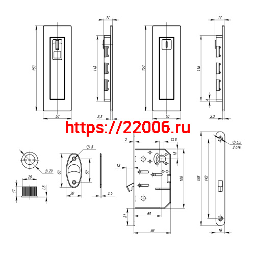Набор Armadillo (Армадилло) для раздвижных дверей SH011 URB BB-17 Коричневая бронза фото 4 Набор Armadillo (Армадилло) для раздвижных дверей SH011 URB BB-17 Коричневая бронза фото 4