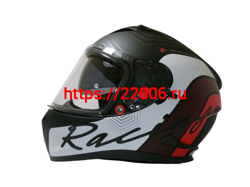 Шлем TVS RACING (Индия) STREET D/V DULL BLACK RED размер L, + пинлок в комплекте, очки фото 2 Шлем TVS RACING (Индия) STREET D/V DULL BLACK RED размер L, + пинлок в комплекте, очки фото 2