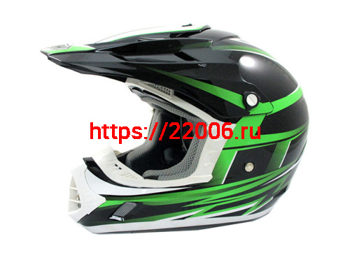 Мотошлем THH TX-12 №17 black/ green (L) детский Мотошлем THH TX-12 №17 black/ green (L) детский