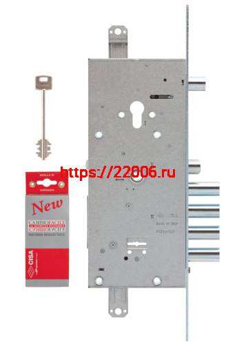Замок Cisa (Чиза) врезной двухсистемный NEW CAMBIO FACILE 57.985.48 A.RT (тех.упаковка) с блок от ц/м, кл. 44 мм фото 2 Замок Cisa (Чиза) врезной двухсистемный NEW CAMBIO FACILE 57.985.48 A.RT (тех.упаковка) с блок от ц/м, кл. 44 мм фото 2
