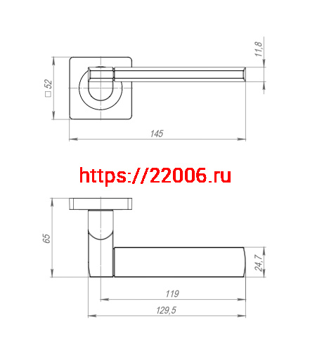 Ручка Ajax (Аякс) раздельная K.JK51.LIFT (LIFT JK) BL-24 черный фото 2 Ручка Ajax (Аякс) раздельная K.JK51.LIFT (LIFT JK) BL-24 черный фото 2