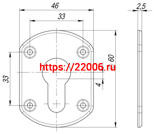 Накладка Fuaro (Фуаро) на цилиндр ESC.C+C/OV.set (ESC031) CP хром (2шт.) фото 2 Накладка Fuaro (Фуаро) на цилиндр ESC.C+C/OV.set (ESC031) CP хром (2шт.) фото 2