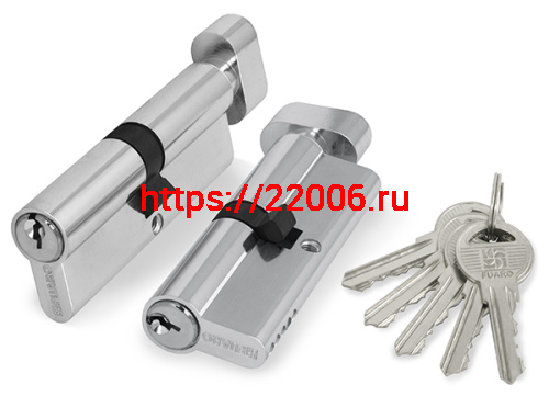 Цилиндровый Fuaro (Фуаро) механизм (100 ZM/70) 1000ZMKnob70(30+10+30) CP хром 5Key с вертушкой Цилиндровый Fuaro (Фуаро) механизм (100 ZM/70) 1000ZMKnob70(30+10+30) CP хром 5Key с вертушкой