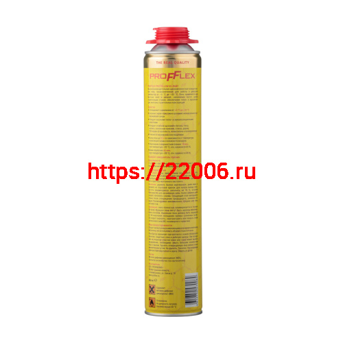 Пена монтажная PROFFLEX PRO YELLOW LITE 65л зимняя фото 2 Пена монтажная PROFFLEX PRO YELLOW LITE 65л зимняя фото 2