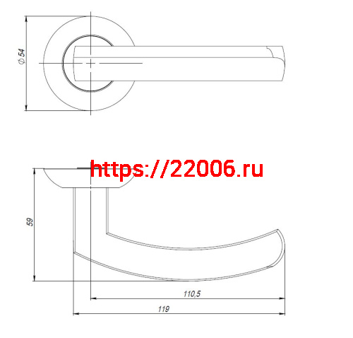 Ручка Ajax (Аякс) раздельная R.JR54.SIGMA (SIGMA JR) BL-24 черный 105мм фото 2 Ручка Ajax (Аякс) раздельная R.JR54.SIGMA (SIGMA JR) BL-24 черный 105мм фото 2