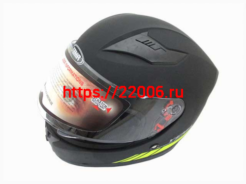 Мотошлем YM-832 Graphics матовый черно-желтый (S)