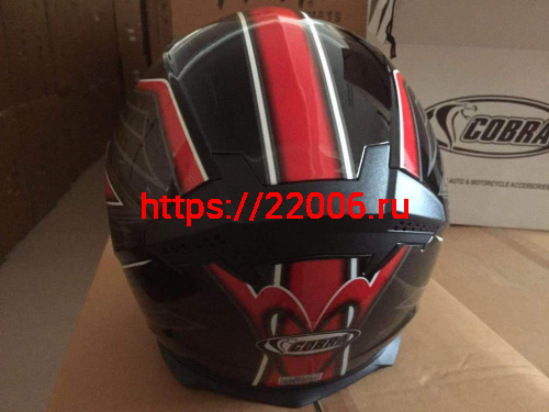 Шлем интеграл COBRA JK313, черный с красным(2), черный/синий (9), размеры S фото 4