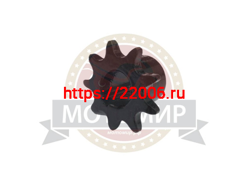 Звезда 9 зуб. (520) цепи, 15.875шаг, на вал d22мм, h28мм, шпонка 7мм, мотобуксировщик Звезда 9 зуб. (520) цепи, 15.875шаг, на вал d22мм, h28мм, шпонка 7мм, мотобуксировщик