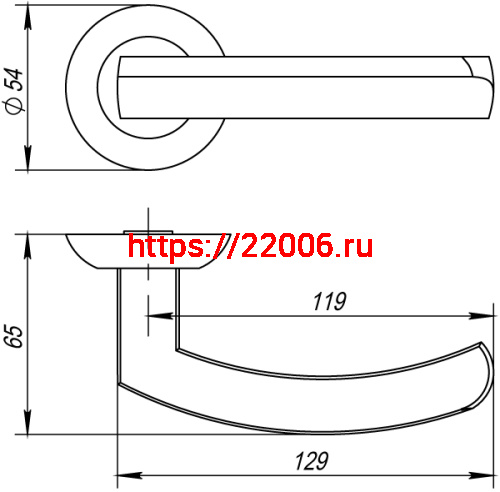 Ручка Fuaro (Фуаро) раздельная R.AR54.ALFA160mm (ALFA AR) CP-8 хром фото 3 Ручка Fuaro (Фуаро) раздельная R.AR54.ALFA160mm (ALFA AR) CP-8 хром фото 3