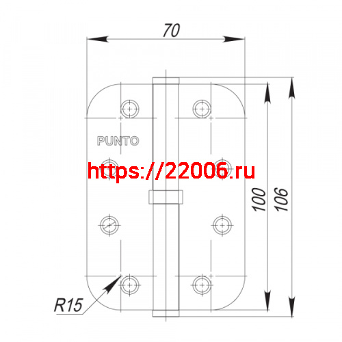 Петля Punto (Пунто) съемная IN4100SL-R14 PN левая (S100113/R14-4L) перл.никель ПОДВЕС фото 2 Петля Punto (Пунто) съемная IN4100SL-R14 PN левая (S100113/R14-4L) перл.никель ПОДВЕС фото 2
