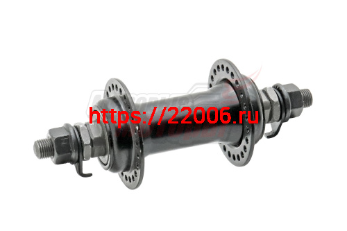 Втулка передняя, сталь, черная, F:3/8X14GX48HX100X140 для ВМХ Втулка передняя, сталь, черная, F:3/8X14GX48HX100X140 для ВМХ