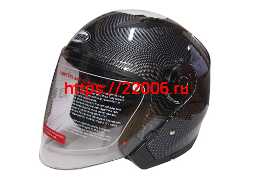 Шлем открытый 3/4 COBRA JK513, серый карбон(1), размеры L Шлем открытый 3/4 COBRA JK513, серый карбон(1), размеры L