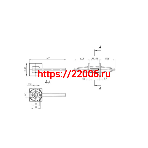 Ручка Fuaro (Фуаро) раздельная K.SL52.PRIME (PRIME SL) BL-24 черный фото 2 Ручка Fuaro (Фуаро) раздельная K.SL52.PRIME (PRIME SL) BL-24 черный фото 2