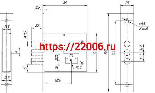 Замок Mettem (Меттэм) врезной сувальдный ЗВ8 852.0.0, 3 кл. фото 2 Замок Mettem (Меттэм) врезной сувальдный ЗВ8 852.0.0, 3 кл. фото 2