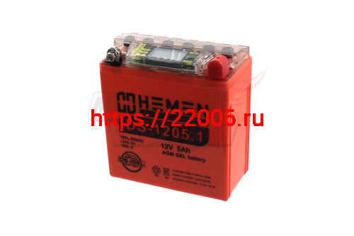 Аккумулятор 12В 5Ач HEMEN ENERGY DS1205.1 (12N5-3B) С ДИСПЛЕЕМ (гелевый) (обрат.пол.) (119*60*129мм) Аккумулятор 12В 5Ач HEMEN ENERGY DS1205.1 (12N5-3B) С ДИСПЛЕЕМ (гелевый) (обрат.пол.) (119*60*129мм)