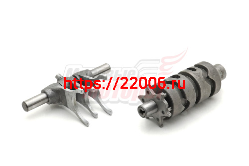 Вал переключения передач (копирный, с вилками) 170MM (жид. охл.) DOHC (CBB250) Вал переключения передач (копирный, с вилками) 170MM (жид. охл.) DOHC (CBB250)
