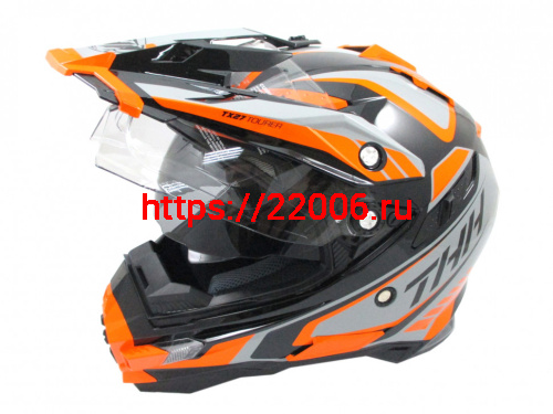Мотошлем THH TX-27 №3 black/orange (XL) Мотошлем THH TX-27 №3 black/orange (XL)