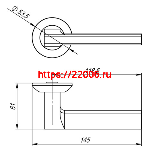 Ручка Punto (Пунто) раздельная R.TL54.BLADE (BLADE TL) WH-19 белый фото 2 Ручка Punto (Пунто) раздельная R.TL54.BLADE (BLADE TL) WH-19 белый фото 2