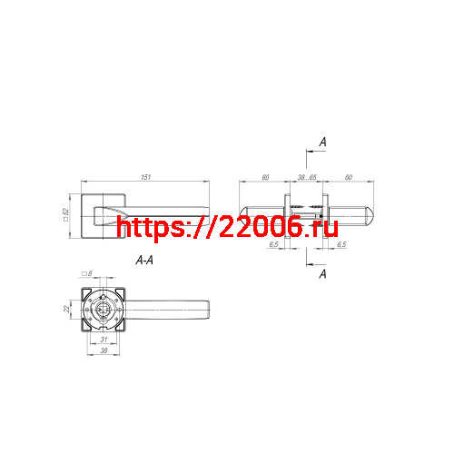 Ручка Fuaro (Фуаро) раздельная K.SL52.PRIZMA (PRIZMA SL) GR-23 графит фото 2 Ручка Fuaro (Фуаро) раздельная K.SL52.PRIZMA (PRIZMA SL) GR-23 графит фото 2