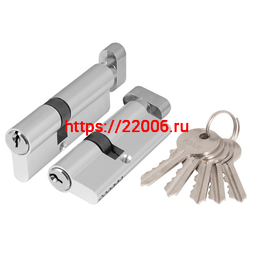 Цилиндровый Ajax (Аякс) механизм (AX102/80) AX1002Knob80 (30+10+40) CP хром с вертушкой Цилиндровый Ajax (Аякс) механизм (AX102/80) AX1002Knob80 (30+10+40) CP хром с вертушкой