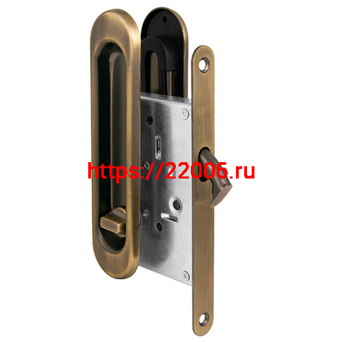 Защелка Punto (Пунто) с ручками для раздвижных дверей SH.SL152.KIT011-BK (Soft LINE SL-011) АВ бронза Защелка Punto (Пунто) с ручками для раздвижных дверей SH.SL152.KIT011-BK (Soft LINE SL-011) АВ бронза