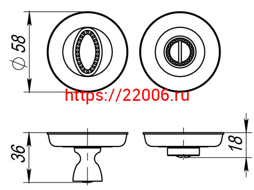 Ручка Fuaro (Фуаро) поворотная BK6.R.SM58 (BK6 SM) GOLD-24 золото24К фото 3 Ручка Fuaro (Фуаро) поворотная BK6.R.SM58 (BK6 SM) GOLD-24 золото24К фото 3