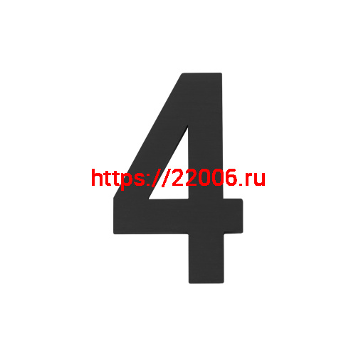 Цифра Fuaro (Фуаро) "4" самоклеящаяся SS304 (50х30) (FUARO) BL черный Цифра Fuaro (Фуаро) "4" самоклеящаяся SS304 (50х30) (FUARO) BL черный